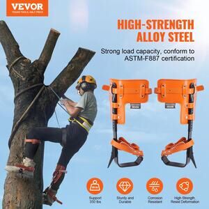 Climbing Spikes Alloy Steel Arborist Spurs Tree Climbing Gear Orange *read desc.